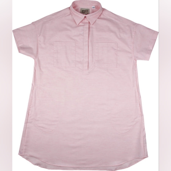 Naked & Famous strawberry dyed tunic shirt dress - Picture 1 of 4